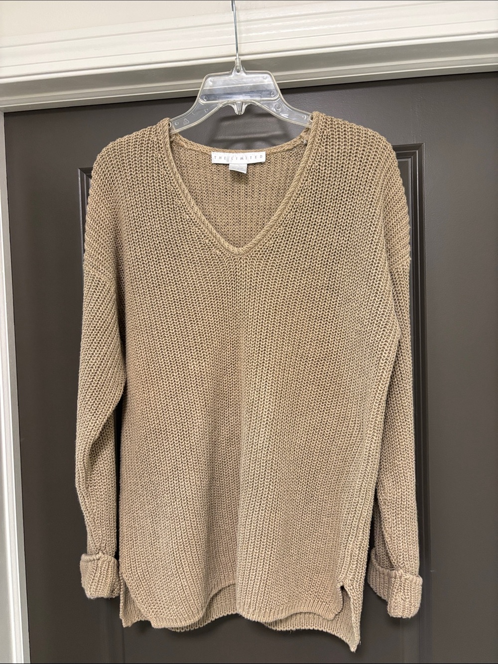The Limited tan Ramie/Cotton sweater M